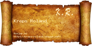 Kreps Roland névjegykártya