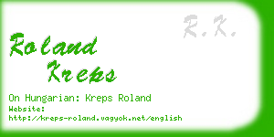 roland kreps business card
